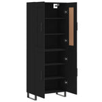 Highboard Black 69.5x34x180 cm Engineered Wood 3199578