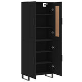 Highboard Black 69.5x34x180 cm Engineered Wood 3199578