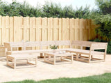 Garden Lounge Set Natural Wood Solid pinewood Large Modular 3216925