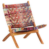 Folding Chindi Chair Multicolours Fabric 286608