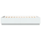 Bed Frame with LED without Mattress White 150x200 cm King Size 3209604