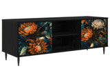 TV Cabinet LOCHEM 102 x 33 x 51 cm Black Oak Engineered Wood 8007050