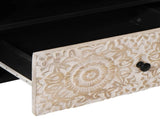 TV Cabinet with Drawer White 80 x 33.5 x 46 cm Solid Mango Wood 4018385