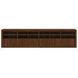 Sideboard with LED Lights Brown Oak 283x37x67 cm 3209022