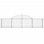 Arched Gabion Baskets 11 pcs 200x30x40/60 cm Galvanised Iron 3146056
