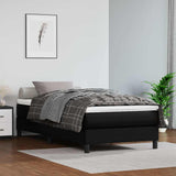 Box Spring Bed Frame Black Single Faux Leather 3121181