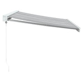 Retractable Awning Anthracite and White 3.5x2.5 m Fabric&Aluminium 3216124
