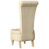 Slipper Chair Cream 56.5 x 70 x 110 cm Fabric 42020684