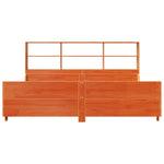 Bookcase Bed without Mattress Wax Brown 180x200 cm Super King Solid Wood 3323799