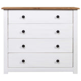 Side Cabinet White 80x40x73 cm Pine Panama Range 282660
