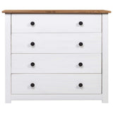 Side Cabinet White 80x40x73 cm Pine Panama Range 282660