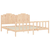 Bed Frame without Mattress 200x200 cm Solid Wood Pine 3192316