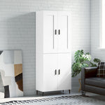 Highboard White 69.5x34x180 cm Engineered Wood 3199569