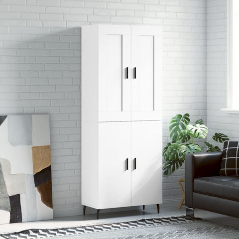 Highboard White 69.5x34x180 cm Engineered Wood 3199569