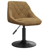 Bar Stool Brown Velvet 335314