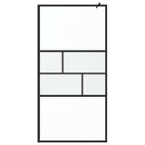 Walk-in Shower Wall Black 100 x 195 x 0.5 cm 42025249