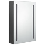 ZNTS LED Bathroom Mirror Cabinet Grey 50x13x70 cm 326497