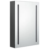 LED Bathroom Mirror Cabinet Grey 50x13x70 cm 326497