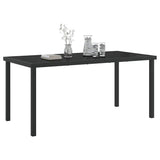 Garden Table Black 160 x 80 x 73 cm Metal 42010314