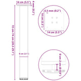 Console Table Legs 4 pcs Anthracite 72-74 cm Steel 4012470