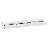 Bed Drawers White 180 x 36.5 x 16.5 cm Engineered Wood 866979