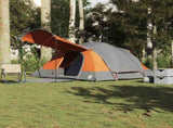 Family Tent Tunnel 8-Person Grey and Orange Waterproof 4009551