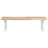 Basin Shelf Wall Mounted Steel and Solid Wood Acacia 3302784