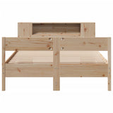 Bookcase Bed without Mattress 140x190cm Solid Wood Pine 3322954