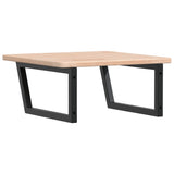 Basin Shelf Wall Mounted Steel and Solid Wood Oak 3302463