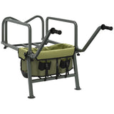 Fishing Trolley Green with Wheel Powder-coated Steel 94869
