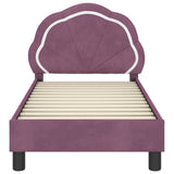 Toddler Bed Frame with Headboard Purple 70 x 140 cm Velvet 42010898