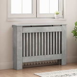 Radiator Cover Concrete Grey 112 x 19 x 81.5 cm Engineered Wood 884105