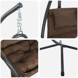 Hanging Egg Chair Folding Coffee 94 x 107 x 196.5 cm Steel 42003854