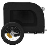 Pet Bike Trailer Grey and Black Oxford Fabric and Iron 93825
