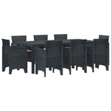 Garden Dining Set 9 pcs Anthracite Polypropylene 3378573