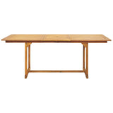 7 Piece Garden Dining Set Leaf Pattern Fabric and Solid Wood 3281740