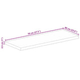 Table Top 70x60x2.5 cm Rectangular Solid Wood Mango 371597
