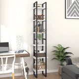 6-Tier Book Cabinet White 40x30x210 cm Engineered Wood 806497