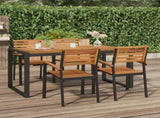 Garden Table Brown Solid acacia wood Medium Durable 319516