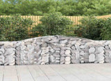 Arched Gabion Baskets 8 pcs 400x30x100/120 cm Galvanised Iron 3146872