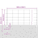 Wild Fence with Posts 50 x 0.8 m 3337143