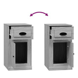 Side Cabinet with Drawer Grey Sonoma 40x50x75 cm Engineered Wood 816486