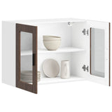 Kitchen Wall Cabinet with Glass Door Porto Brown Oak 854094