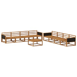 Outdoor Sofa Set 9 pcs Natural Solid Acacia Wood 3382432