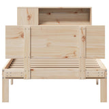 Bookcase Bed without Mattress 75x190cm Small Single Solid Wood Pine 3322642