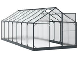Garden Greenhouse with Door Anthracite 183.5 x 423.5 x 207 cm 3433045