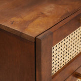 Sideboard with Drawer Brown 40 x 33.5 x 75 cm Solid Mango Wood 4018903