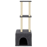 Cat Tree with Sisal Scratching Posts Dark Grey 133.5 cm 172084