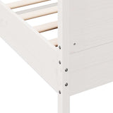 Bed Frame without Mattress White 100x200 cm Solid Wood Pine 842563