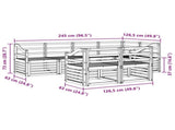Outdoor Sofa Set 7 pcs White 245 x 126.5 x 73 cm 3392009